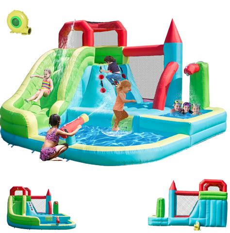 bounce house with water slide and air blower|inflatable bounce house to buy.